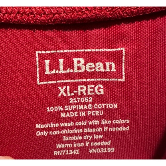 L.L.Bean Women’s Interlock Long Sleeve Mock - Turtleneck Size XL - Red - Picture 2 of 4
